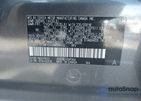 2011 Toyota Rav4 Sport z USA, uszkodzony, nr VIN 2T3WF4DV0BW098600